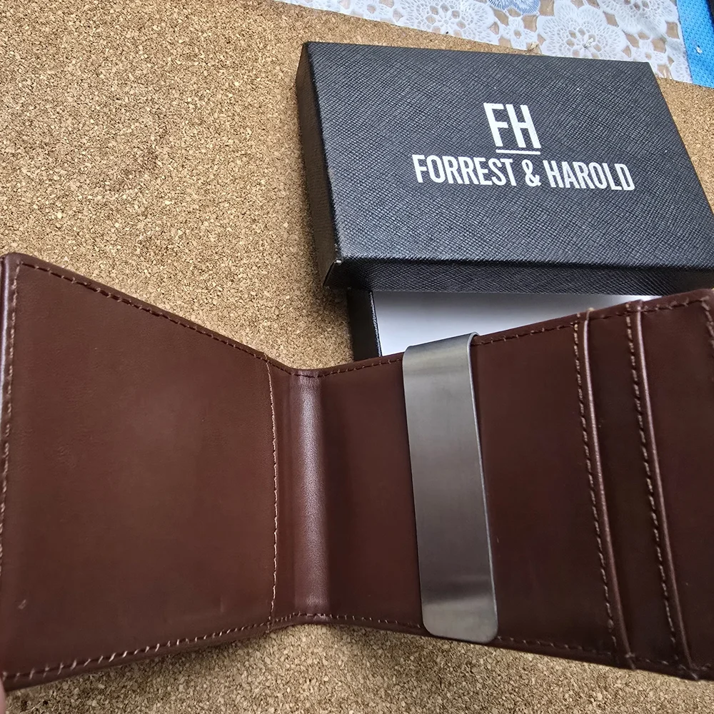 Brown Leather Money Clip